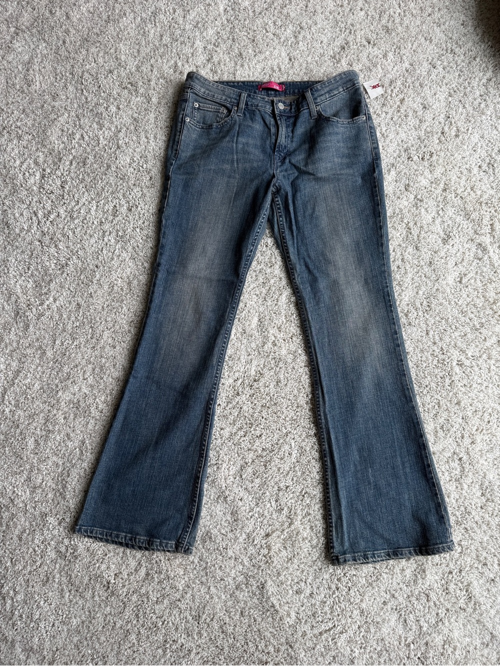 Vintage Y2K Levi's 518 Super Low Bootcut Flare Blue Jeans 3